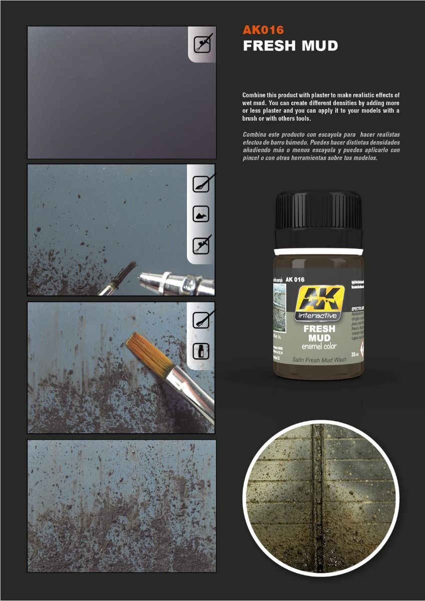 AK Interactive: Weathering Products - Fresh Mud Effects