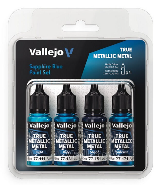 Vallejo - True Metallic Metal - Set - Sapphire Blue