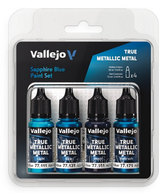 Vallejo - True Metallic Metal - Set - Sapphire Blue