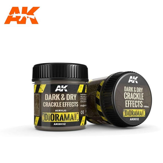 AK Interactive: Dioramas: Dark & Dry Crackle Effects 100ml