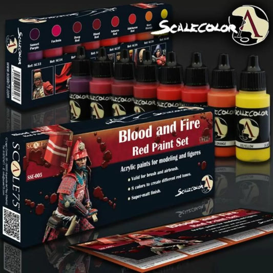 Scale 75: Scalecolor: Blood and Fire Paint Set - NO BOX